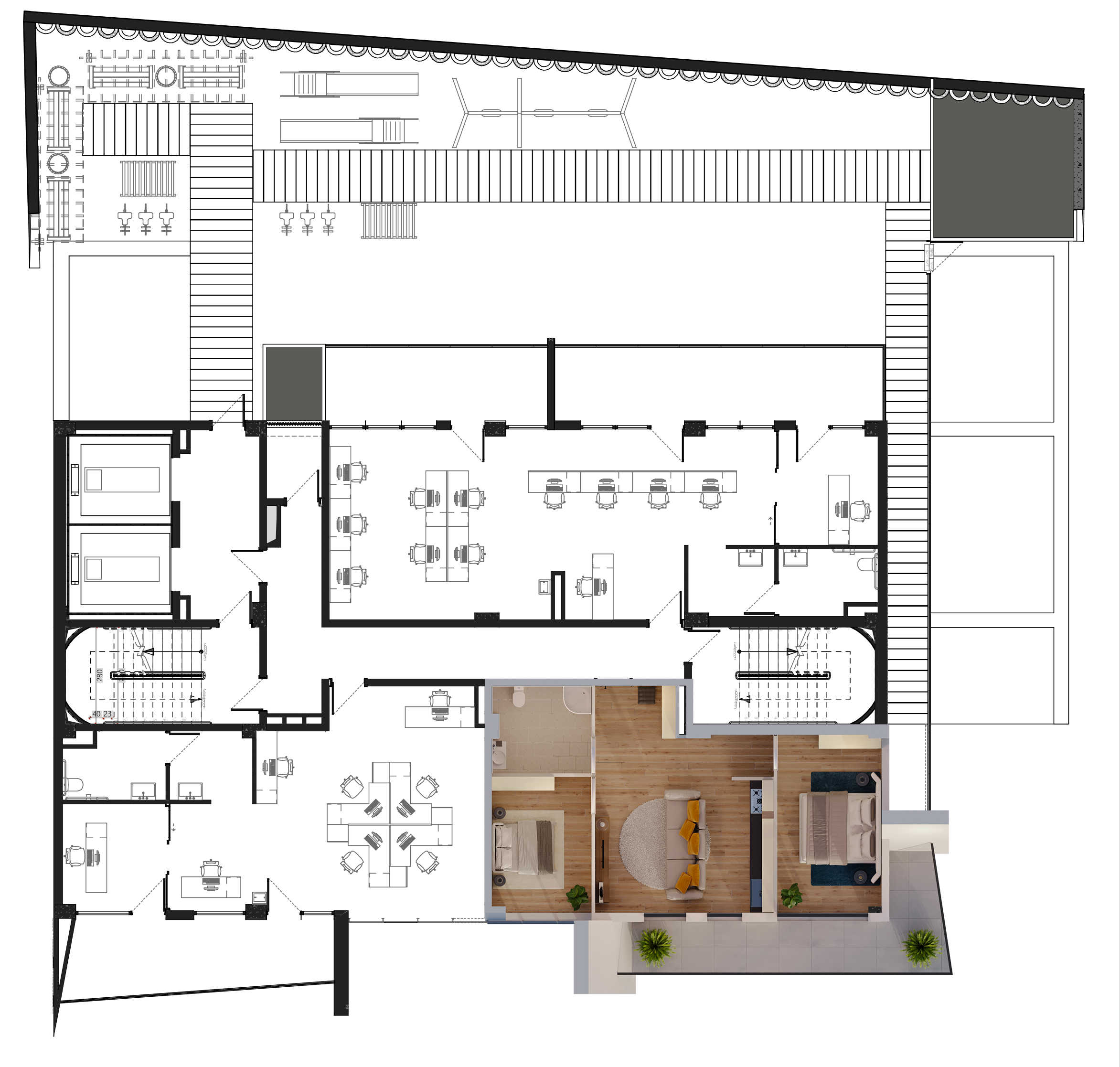 Residential Building Render